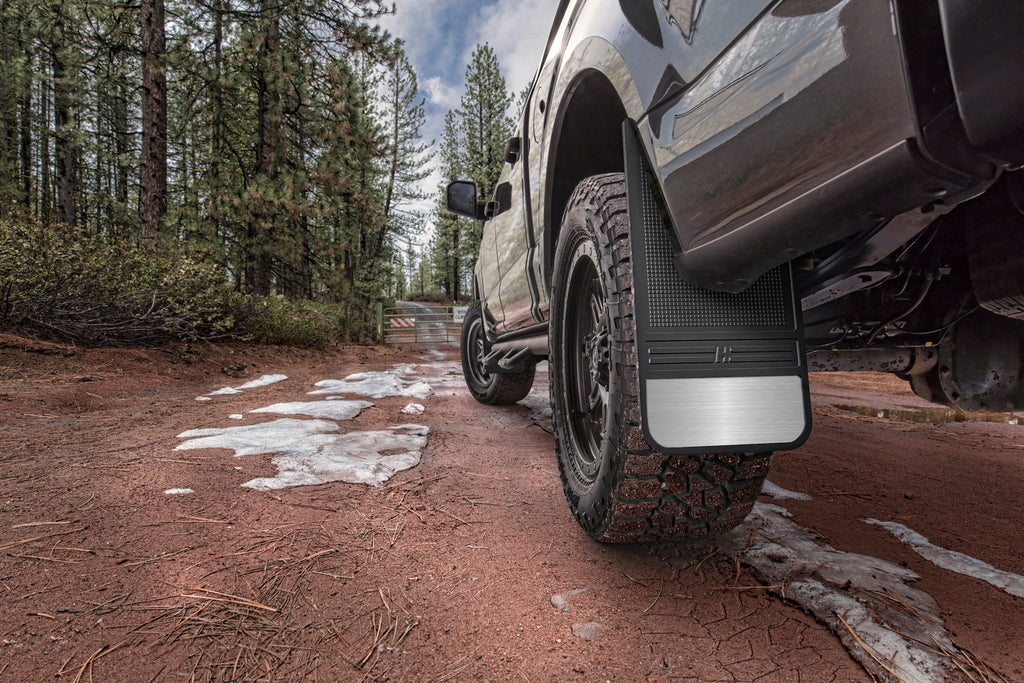 Husky Liners 55100 MudDog Mud Flaps-Rubber Rear Mud Flaps-12IN w/o Weight for Select Buick Enclave, Buick Rainier, Cadillac Escalade, Cadillac Escalade ESV, Cadillac Escalade EXT, Chevrolet Avalanche, Chevrolet Avalanche 1500, Chevrolet Avalanche 2500,