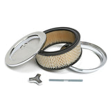 Trans-Dapt 2292 MUSCLE CAR Air Cleaner; 6-3/8 in. Dia., 2-1/2 in. Tall, 5-1/8 in. Neck-CHROME
