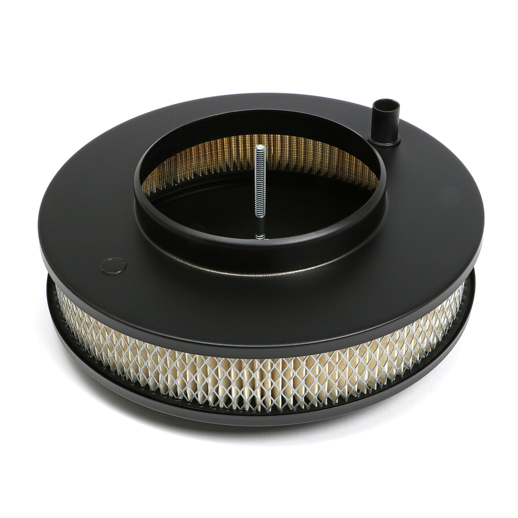 Muscle-Car-Style-Air-Cleaner-Set;-10-In.-Diameter;-2-18-In.-Tall--Asphalt-Black