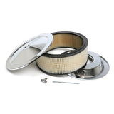Trans-Dapt 2286 MUSCLE CAR-STYLE Air Cleaner Set; 14 in. Dia, 5 in. Tall, 5-1/8 in. Neck-CHROME