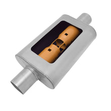 Load image into Gallery viewer, Mwa-Superflow-CenterCenter-Oval-Muffler---4X9x14in2.5In-Inlet2.5In-Outlet---Stainless