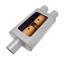 Load image into Gallery viewer, Mwa-Superflow-CenterDual-Oval-Muffler---4X9x14in3In-Inlet2.5In-Outlet---Stainless