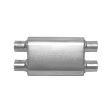 Gibson BM0112 MWA Dual in/Dual Out Oval Muffler; Stainless