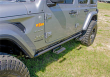 Load image into Gallery viewer, N-Fab J184RKRS4 RKR Step Sys-Full Len (2 Stp Mnts/2 Stp)-18-24 Wrangler JL 4Dr-TX Blk for Select Jeep Wrangler, Jeep Wrangler JK