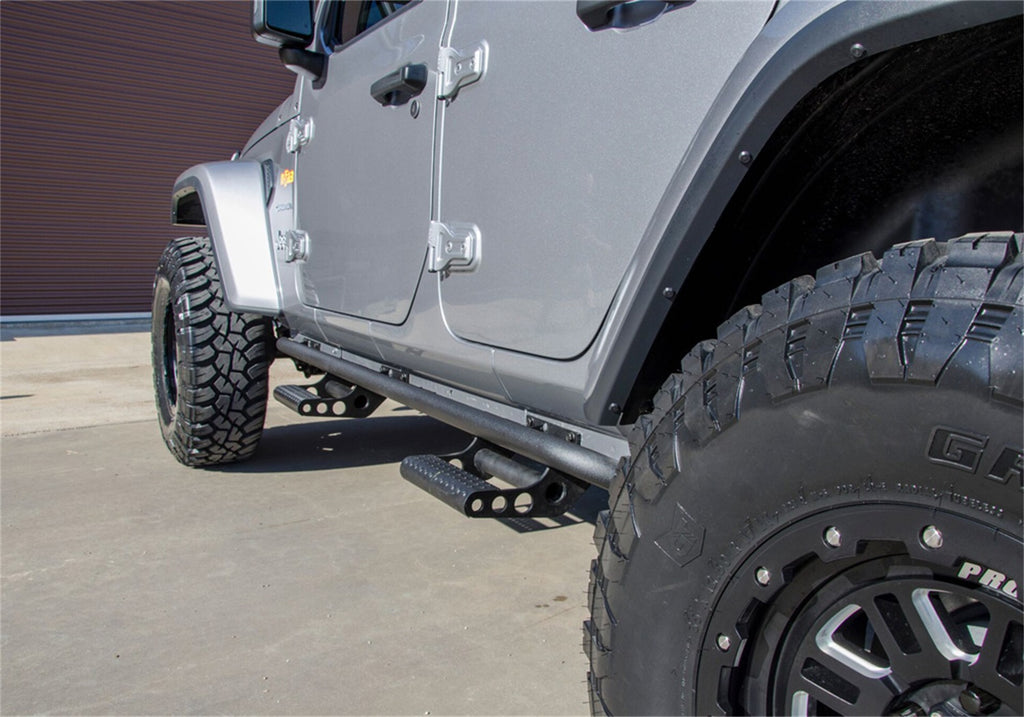 N-Fab J184RKRS4 RKR Step Sys-Full Len (2 Stp Mnts/2 Stp)-18-24 Wrangler JL 4Dr-TX Blk for Select Jeep Wrangler, Jeep Wrangler JK