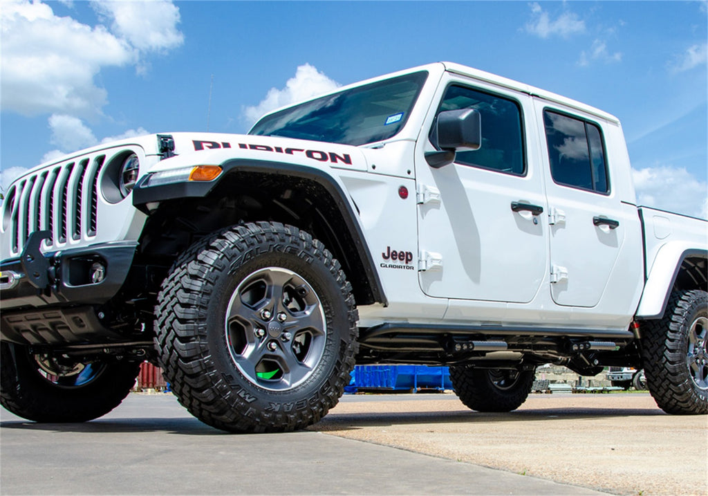 N-Fab J194TRKRS4 RKR Step Sys-Full Len (2 Stp Mnts/2 Stp)-20-24 Gladiator JT 4Dr-TX Blk for Select Jeep Gladiator