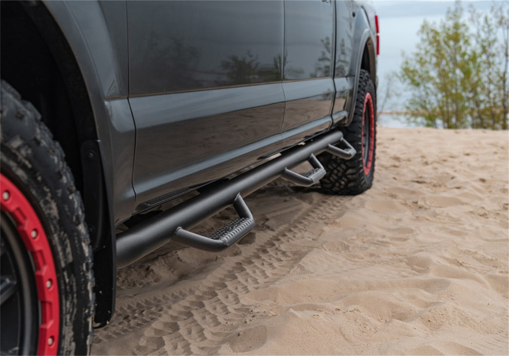 N-Fab F99115CC-6-TX Nerf Step-W2W w/Bed Acs (3 Stps)-99-16 F250/350/450/550 8ft. Crew-TX Blk for Select Ford F-250 Super Duty, Ford F-350 Super Duty