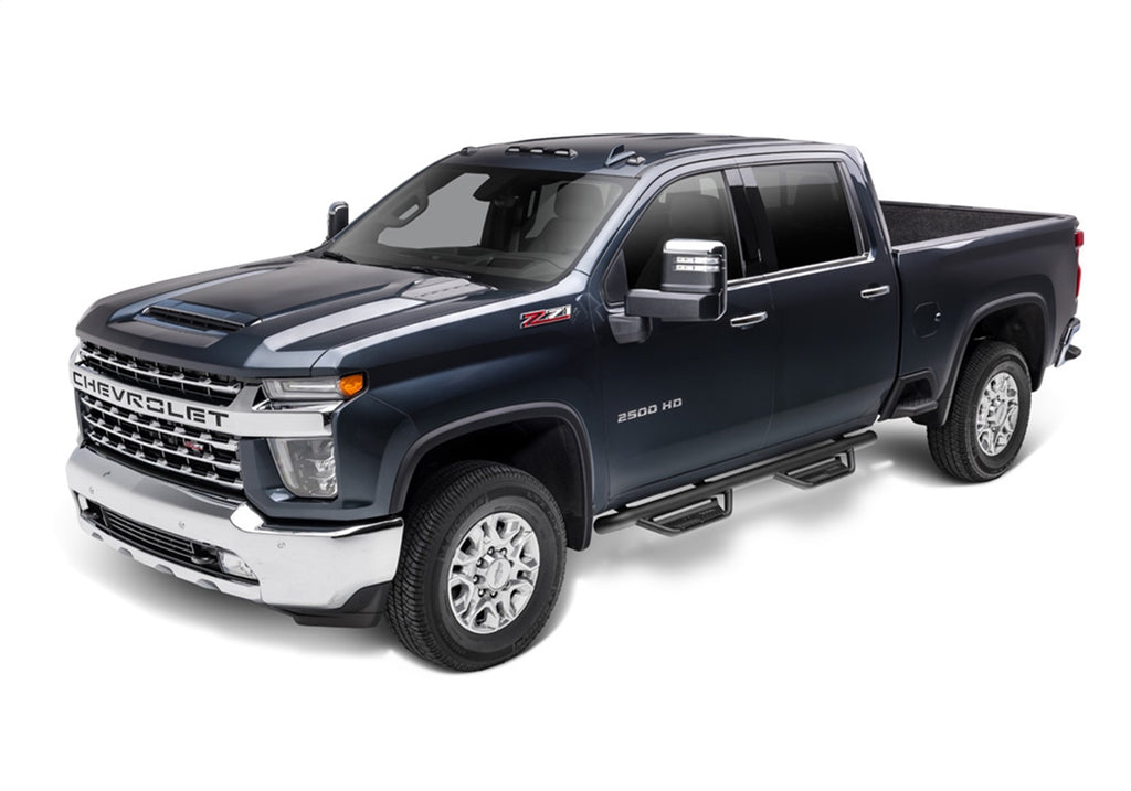 N-Fab HPC1971QC-TX Podium LG-Cab Len (2 Steps)-19 (NewBody)-24Silv/Sierra1500/20-24HD Dbl-TXBlk for Select Chevrolet Silverado 1500, Chevrolet Silverado LTD, Chevrolet Silverado HD, Chevrolet Silverado HD, GMC Sierra 1500, GMC Sierra Limited, GMC Sierra