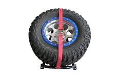 Load image into Gallery viewer, N-Fab BM1TSRD Gloss Black Bed Mounted Rapid Strap Tire Carrier w/Red Strap