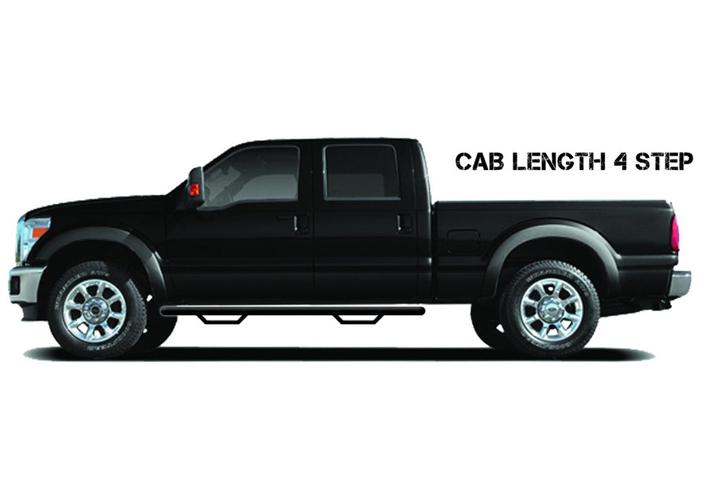 N-Fab D1967QC-TX Nerf Step-Cab Len (2 Stps)-19-24 (New Body Style) Ram 1500 Quad-TX Blk for Select Ram