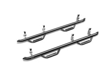 Load image into Gallery viewer, N-Fab C1980CC Nerf Step-Cab Len(2Stps)-19(NewBody)-24 Silv/Sierra 1500/20-24HD Crew-GlossBlk for Select Chevrolet Silverado 1500, Chevrolet Silverado LTD, Chevrolet Silverado HD, Chevrolet Silverado HD, GMC Sierra 1500, GMC Sierra Limited, GMC Sierra HD,