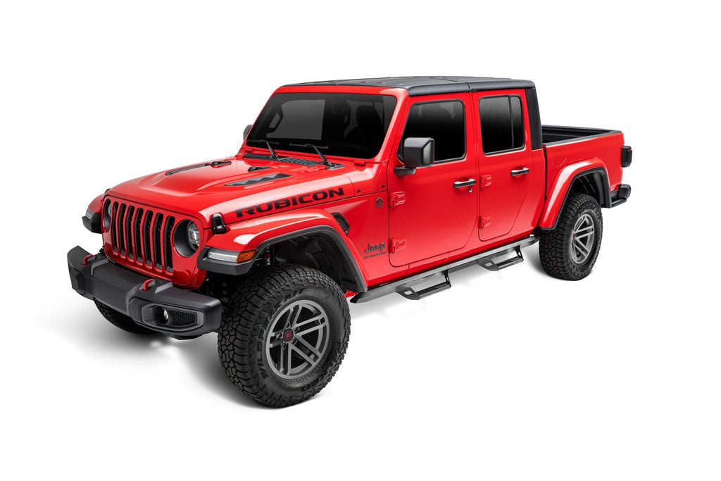 N-Fab PRJ1980T-TX Predator Pro-Full Len (2 Steps)-20-24 Gladiator JT 4Dr-TX Blk for Select Jeep Gladiator