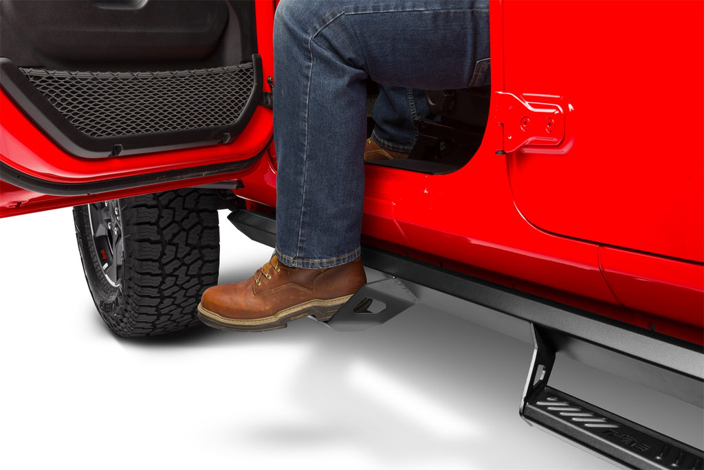 N-Fab PRJ1863-TX Predator Pro-Cab Len (2 Steps)-18-24 Wrangler JL 4Dr-TX Blk for Select Jeep Wrangler