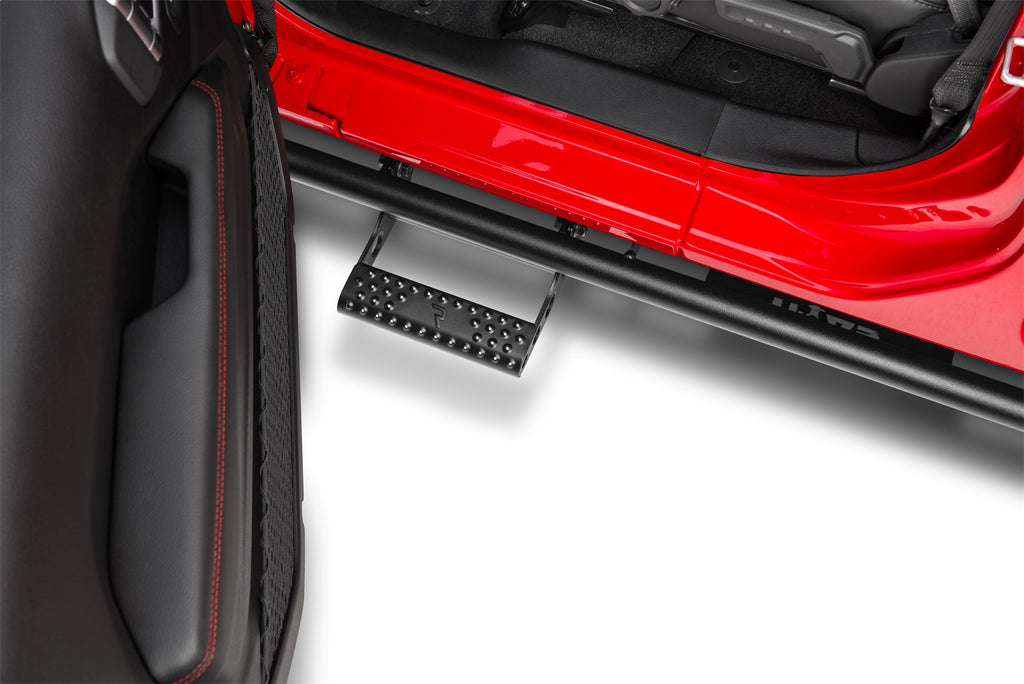 N-Fab J182RKRS2 RKR Step Sys-Full Len (1 Stp Mnts/1 Stp)-18-24 Wrangler JL 2Dr-TX Blk for Select Jeep Wrangler