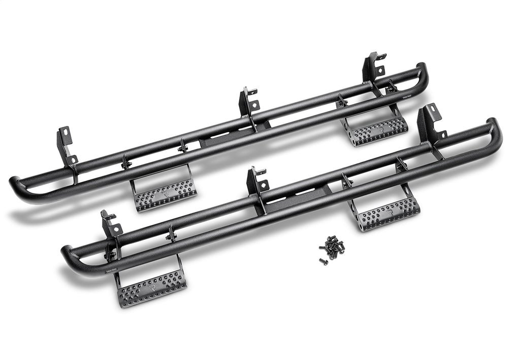 N-Fab C194RKRCCS4 RKR Step Sys-CabLen(2StpMnt/2Stp)-19(NewBody)-24Silv/Sierra1500/20-24HDCrw-TXBlk for Select Chevrolet Silverado 1500, Chevrolet Silverado LTD, Chevrolet Silverado HD, Chevrolet Silverado HD, GMC Sierra 1500, GMC Sierra Limited, GMC
