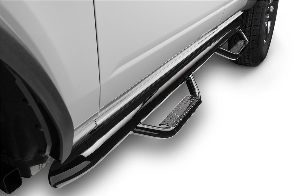 N-Fab F2172B Nerf Step-Cab Len (2 Stps)-21-24 Ford Bronco 4 Dr-Gloss Blk for Select Ford Bronco