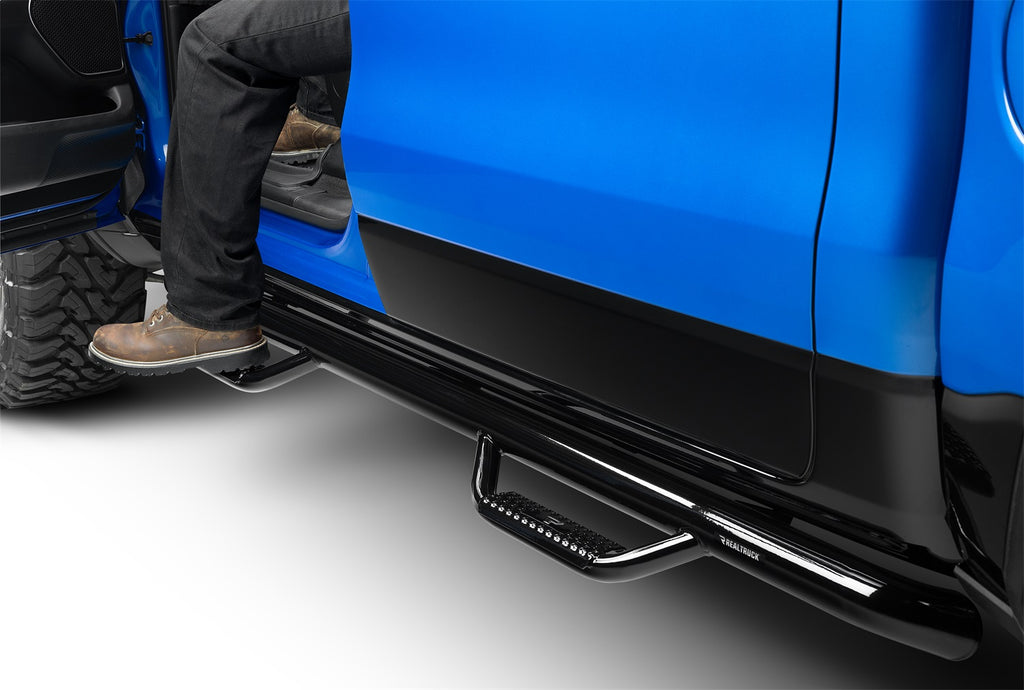 N-Fab D9773QC Nerf Step-Cab Len (2 Stps)-94-01 Ram 1500/94-02 2500/3500 Quad-Gloss Blk for Select Dodge Ram 1500, Dodge Ram 2500, Dodge Ram
