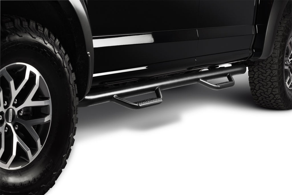 N-Fab F1585CC-TX Nerf Step-Cab Len (2 Stps)-15-24 F150/17-24 Raptor SuperCrew-TX Blk for Select Ford F-150, Ford F-150 Lightning