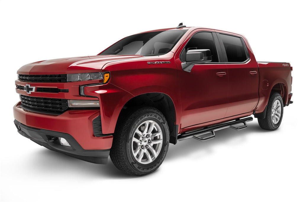 N-Fab C1475CC-TX Nerf Step-Cab Len (2 Stps)-14-18 Silv/Sierra 1500 Crew-TXBlk for Select Chevrolet Silverado 1500, GMC Sierra