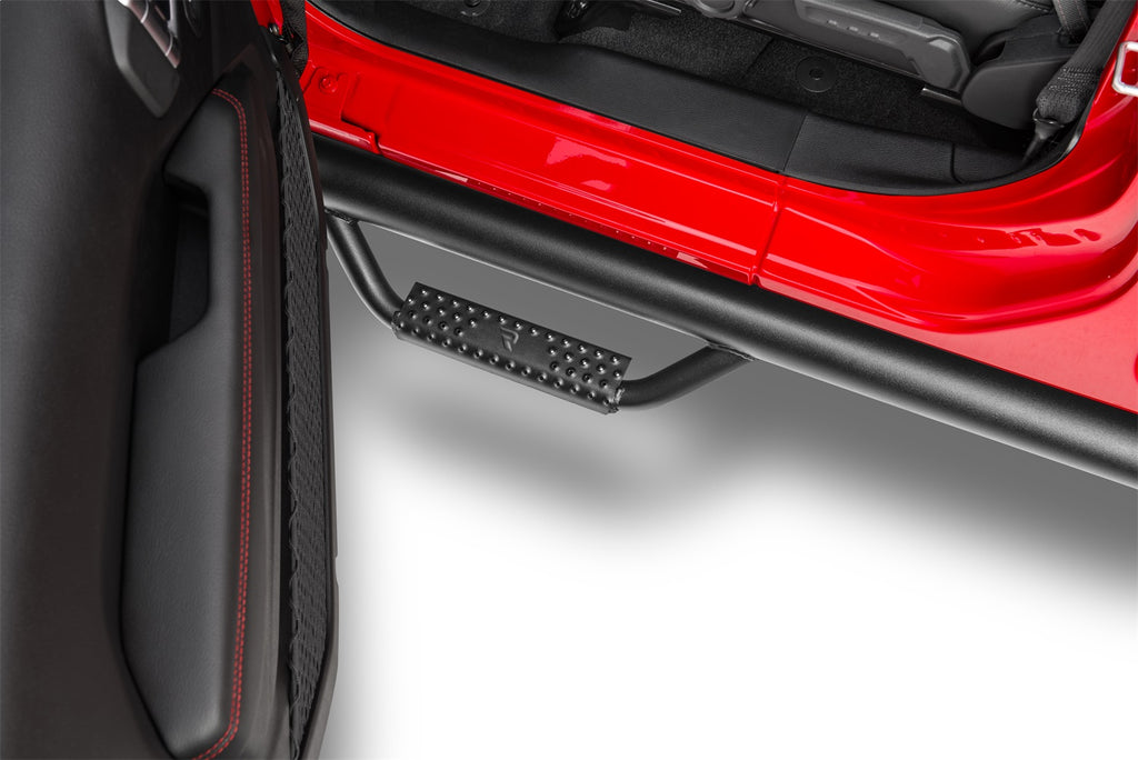 N-Fab J0764 Nerf Step-W2W (2 Stps)-07-18 Wrangler JK 4Dr-TX Blk for Select Jeep Wrangler, Jeep Wrangler JK
