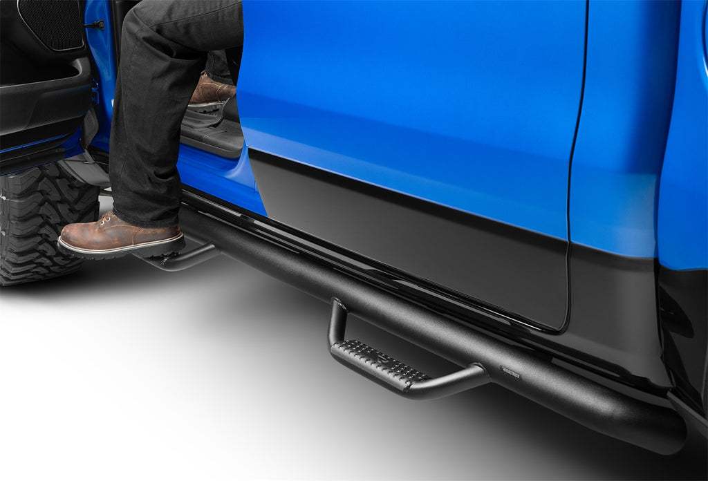 N-Fab D1967QC-TX Nerf Step-Cab Len (2 Stps)-19-24 (New Body Style) Ram 1500 Quad-TX Blk for Select Ram