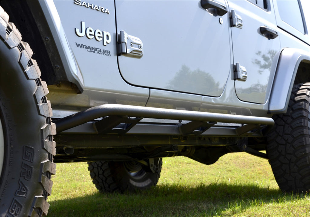 N-Fab TSJ184-TX TrailSlider-Cab Len (2 Steps)-18-24 Wrangler JL 4Dr-TX Blk for Select Jeep Wrangler, Jeep Wrangler JK