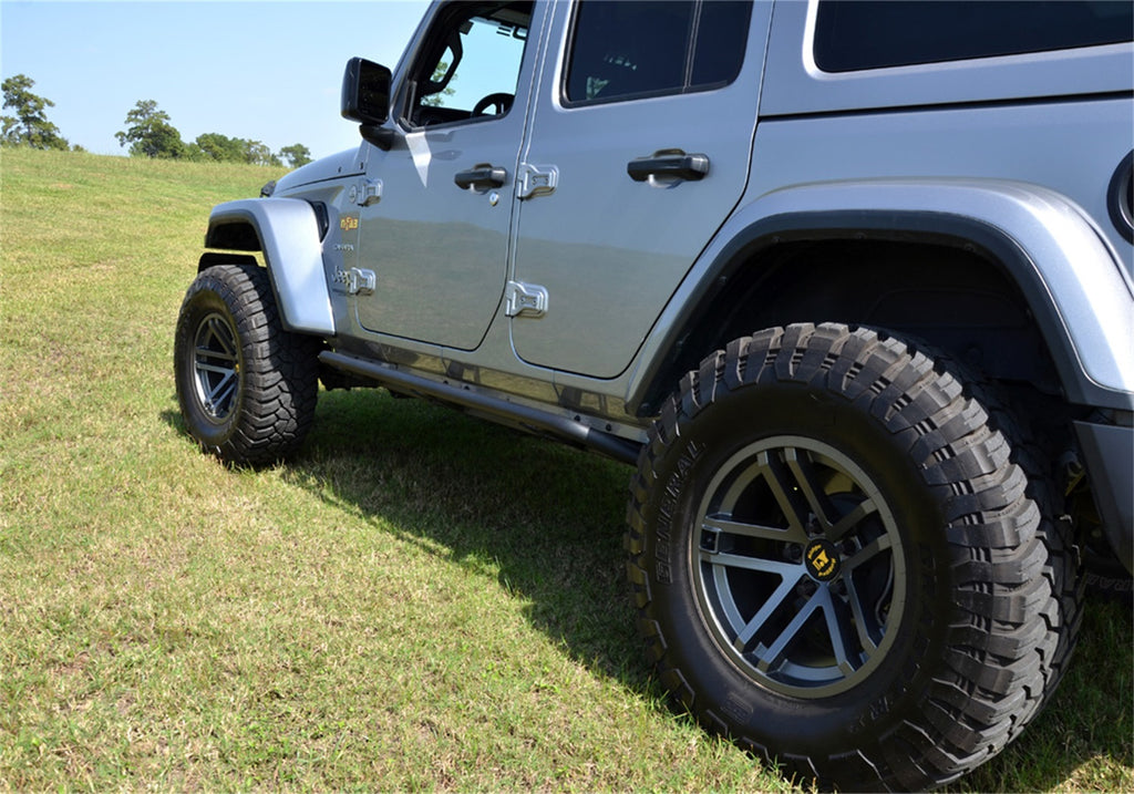N-Fab TSJ074-TX TrailSlider-Cab Len (2 Steps)-07-18 Wrangler JK 4Dr-TX Blk for Select Jeep Wrangler