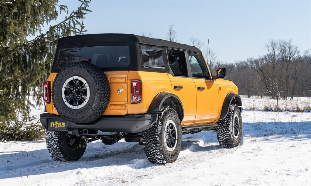 N-Fab TSF214B-TX TrailSlider-Full Len (2 Steps)-21-24 Ford Bronco 4-Dr-TX Blk for Select Ford Bronco