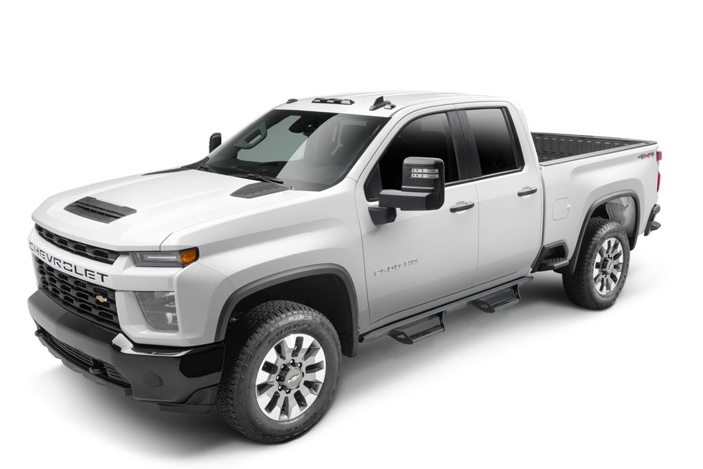 N-Fab PRC1971QC-TX Predator Pro-Cab Len (2Steps)-19(NewBody)-24 Silv/Sierra1500/20-24HD Dbl-TXBlk for Select Chevrolet Silverado 1500, Chevrolet Silverado LTD, Chevrolet Silverado HD, Chevrolet Silverado HD, GMC Sierra 1500, GMC Sierra Limited, GMC