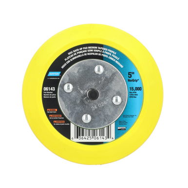 Norton 06143 5" x 5/16" - 24" Non-Vacuum Tapered H&L Back-up Pad for DA/RO Sanders