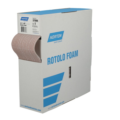 Norton 57606 115 x 25000mm Rotolo Foam Perforated Roll, 320 Grit A275OP