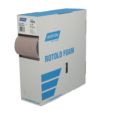 Norton 57616 115 x 25000mm Rotolo Foam Perforated Roll, 1000 Grit A275OP