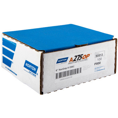 Norton 90513 6 x 11/16" Multi-Air Cyclonic Paper H&L Vacuum Disc, 800 Grit A275OP