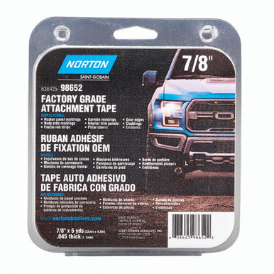 Norton 98652 7/8" x 5 Yd. x .045" Factory Grade Attachment Tape