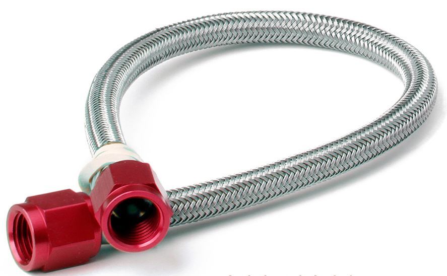 NITROUS OXIDE SYSTEMS 15401 -6an 12in. Hose w/Red Ends
