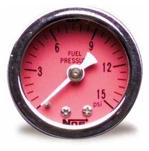 NITROUS OXIDE SYSTEMS 15900 0-15 Fuel Pressure Gauge