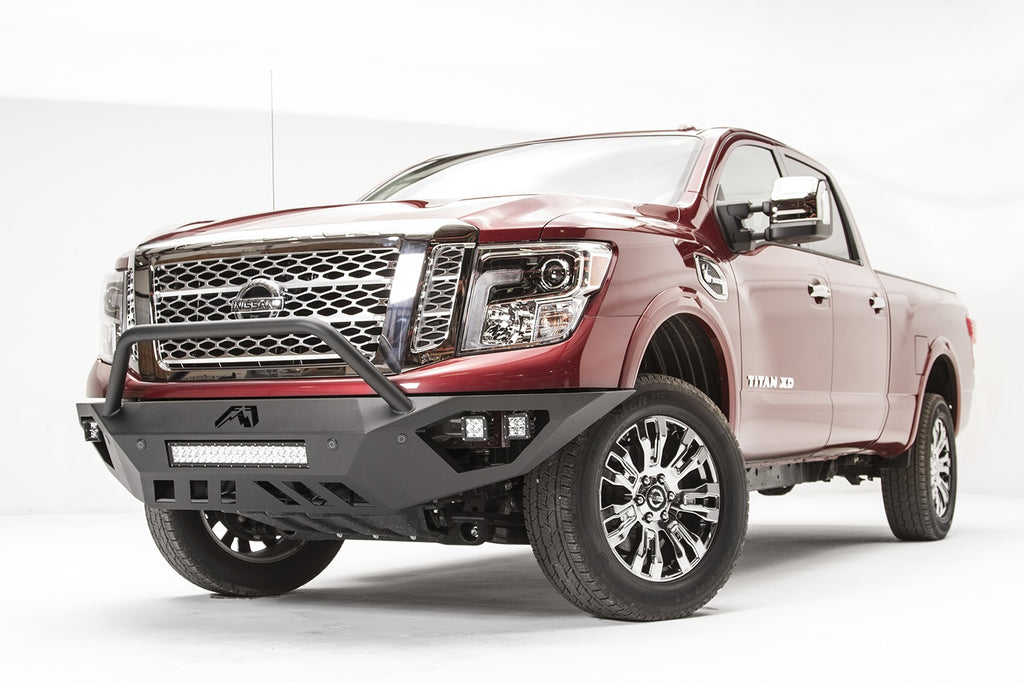 Fab Fours NT16-D3752-B Vengeance Front Bumper for Select Nissan TITAN, Nissan TITAN XD