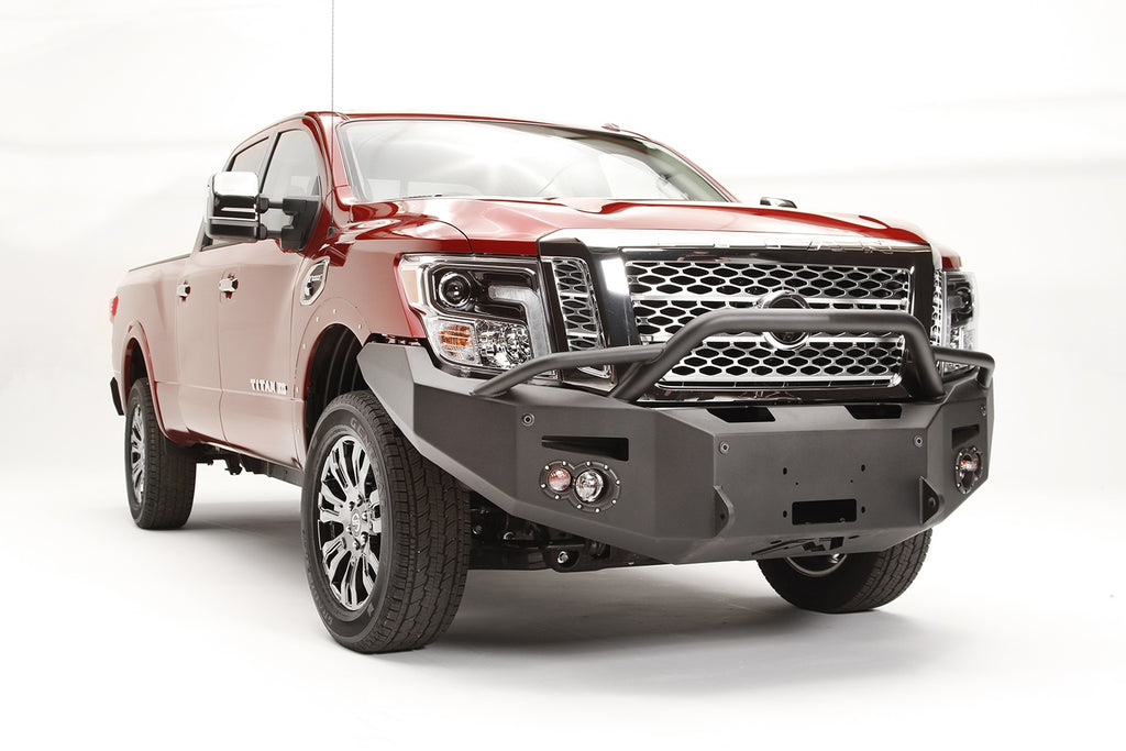 Fab Fours NT16-F3752-B Premium Winch Front Bumper for Select Nissan TITAN, Nissan TITAN XD