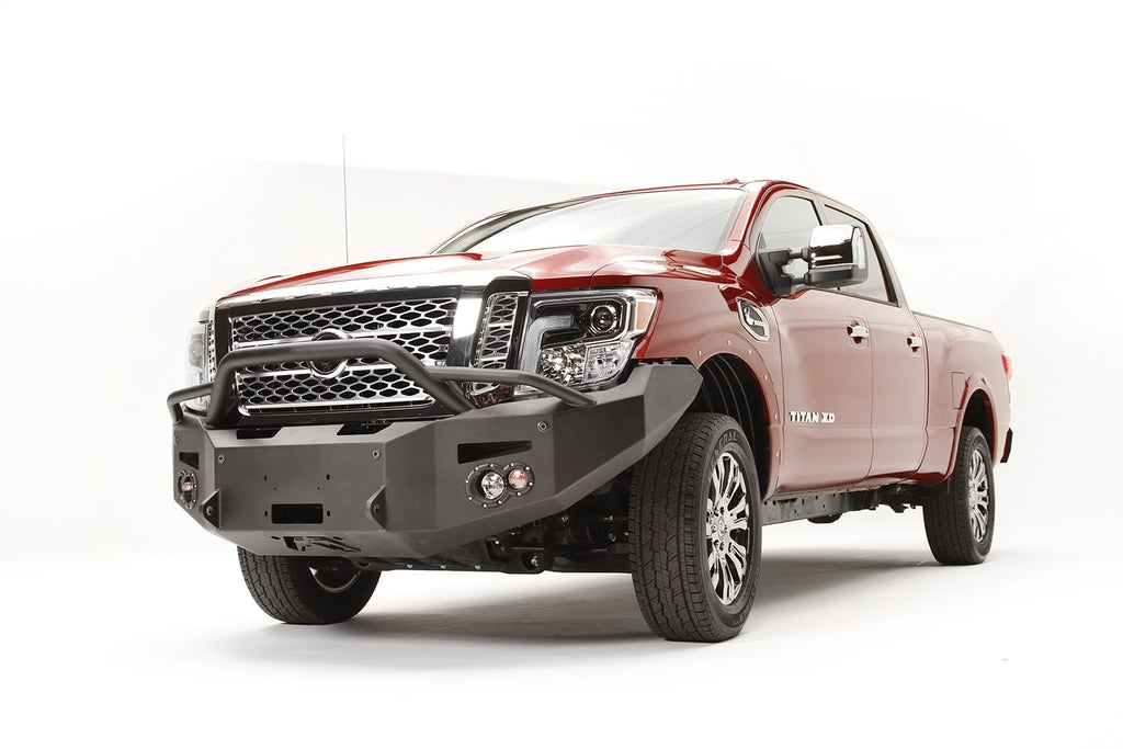 Fab Fours NT16-F3752-1 Premium Winch Front Bumper for Select Nissan TITAN, Nissan TITAN XD