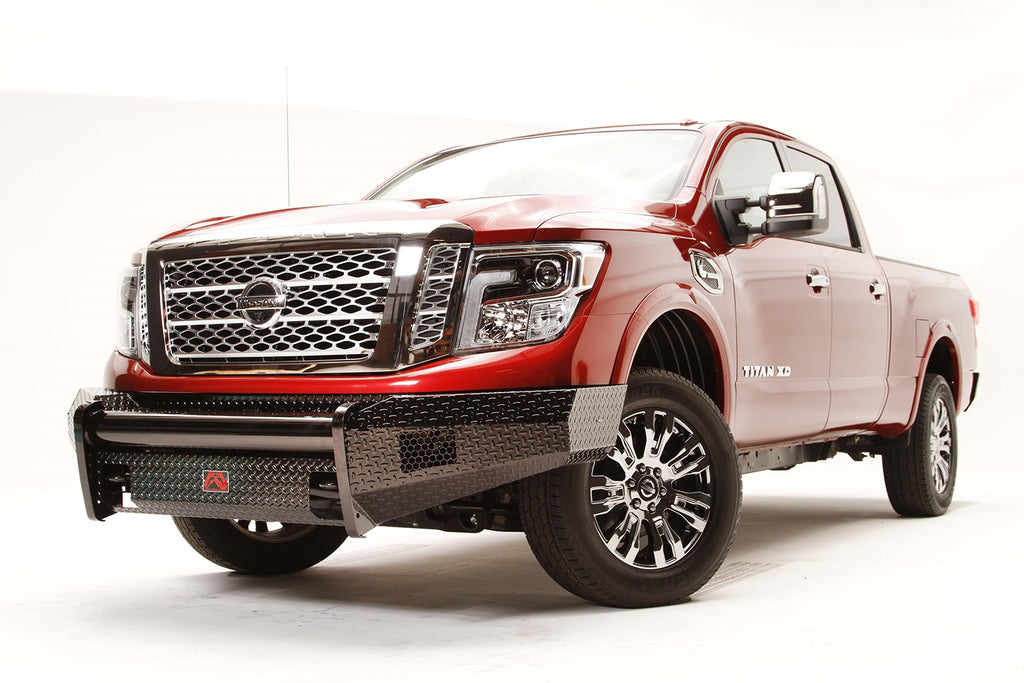 Fab Fours NT16-K3761-1 Black Steel Front Bumper for Select Nissan TITAN XD