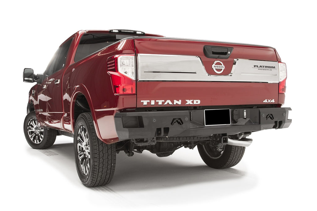 Fab Fours NT16-W3751-B Premium Rear Bumper for Select Nissan TITAN, Nissan TITAN XD