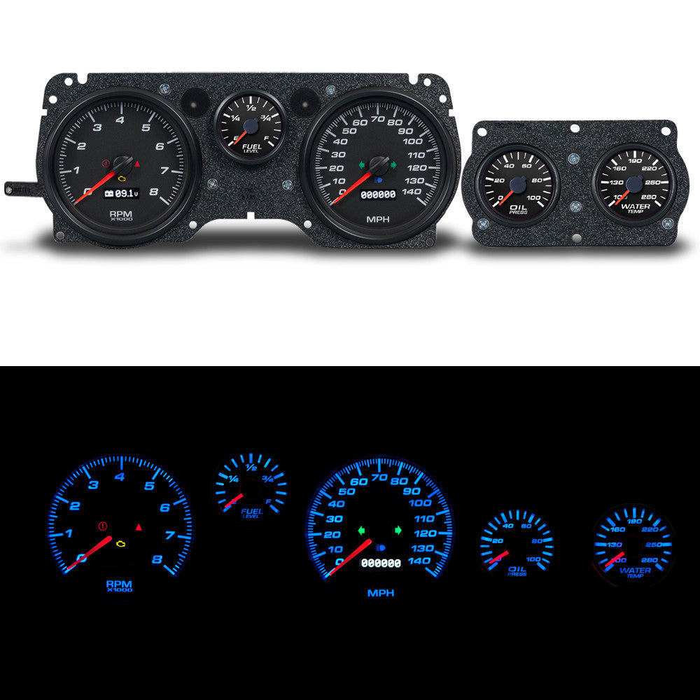 NEW VINTAGE USA 71026-01 Gauge Kit Firebird 70-81 Perf II Black