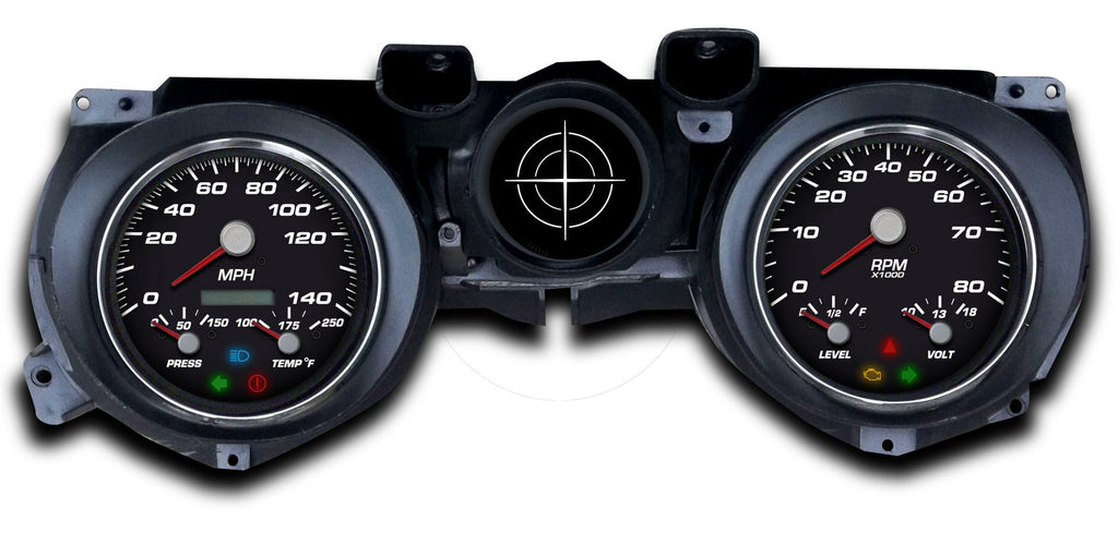 NEW VINTAGE USA 71201-01 Gauge Kit 71-73 Mustang Performance Black