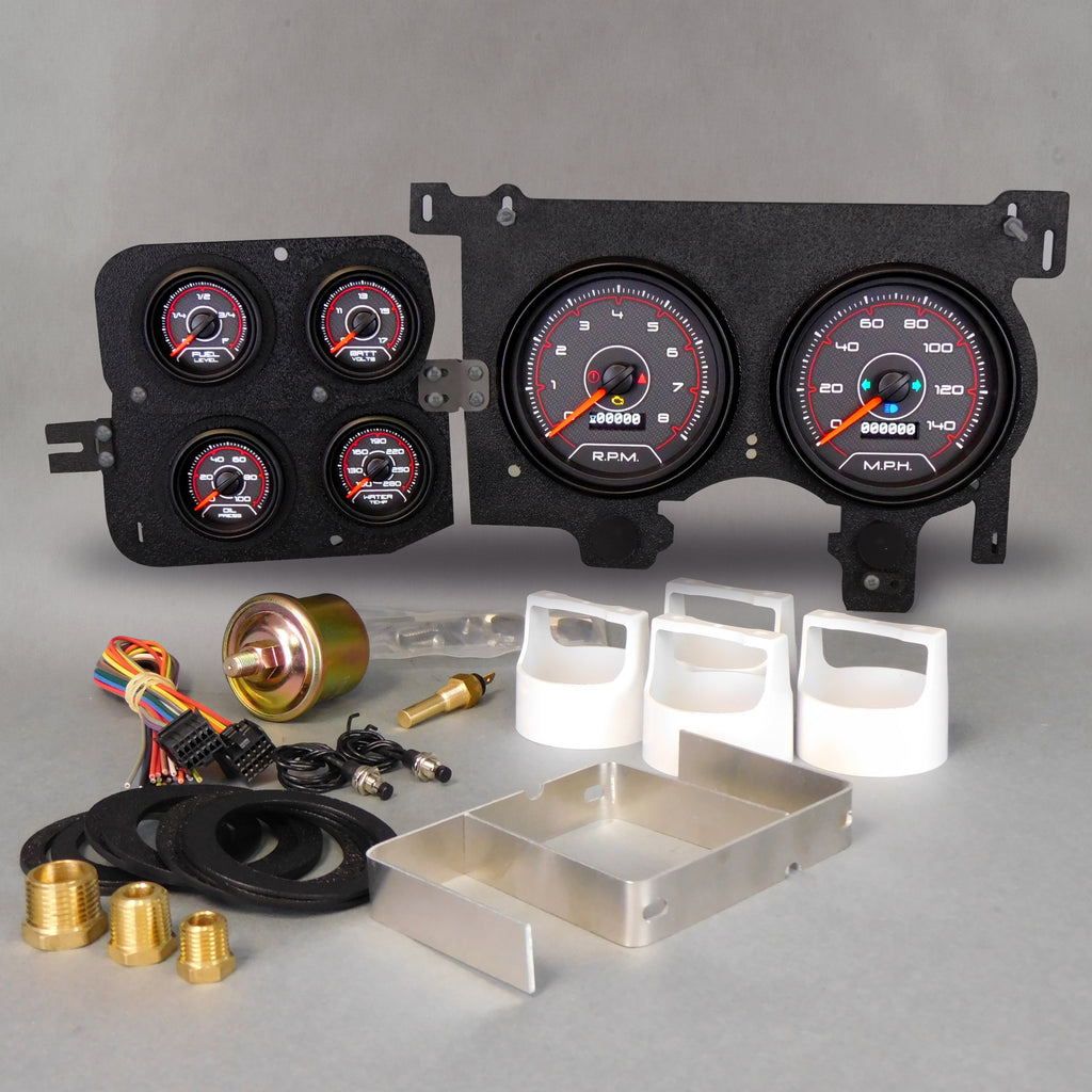 NEW VINTAGE USA 73206-01 Gauge Kit GM Truck 73-87 F/S CFR Red