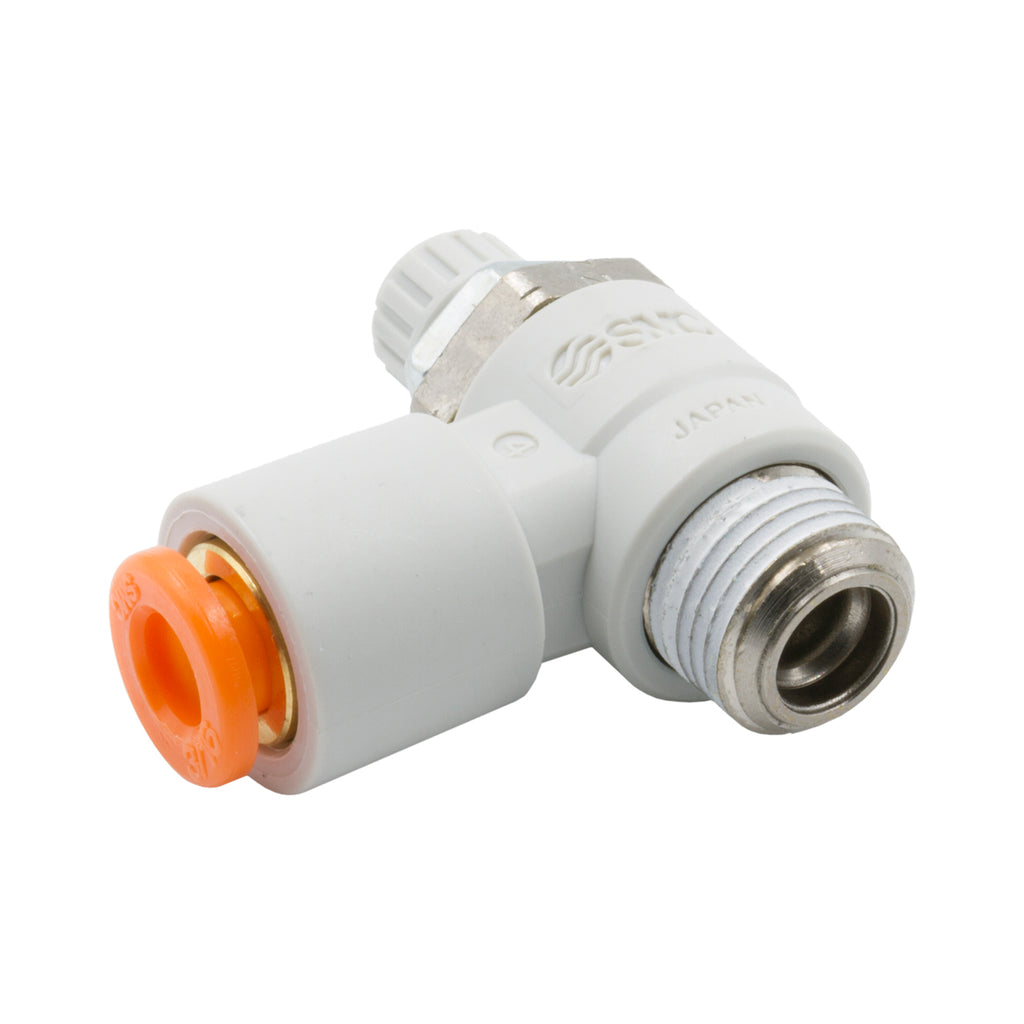 Dedenbear NVRAMO-3/16 NEEDLE VALVE, RIGHT ANGLE, 3/16" OD QUICK DISCONNECT TO 1/8"NPT (METER OUT)