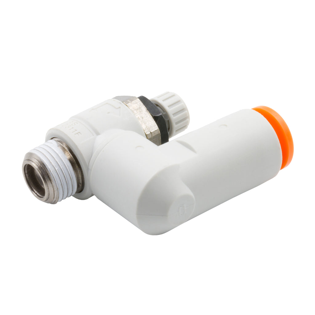 Dedenbear NVST NEEDLE VALVE, STRAIGHT (SWIVEL), 1/4" OD QUICK DISCONNECT TO 1/8" NPT (METER IN)