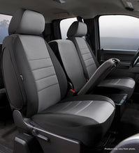 Load image into Gallery viewer, FIA NP99-58 GRAY NP90 Series - Neoprene Custom Fit Front Seat Cover- Black/Gray Center Panel for Select Ram 2500, Ram 3500, Ram 4500, Ram