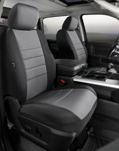 Load image into Gallery viewer, FIA NP99-46 GRAY NP90 Series - Neoprene Custom Fit Front Seat Cover- Black/Gray Center Panel for Select Ram 2500, Ram 3500, Ram 4500, Ram