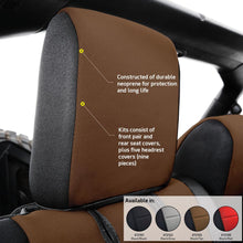 Load image into Gallery viewer, Neoprene-Seat-Cover-Set-FrontRear---Tan-Gen-1