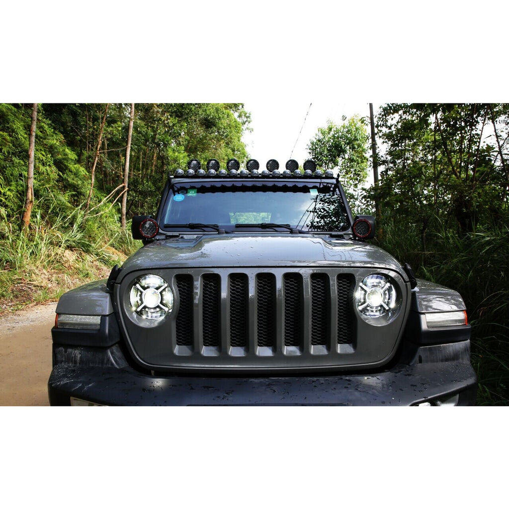 New---Plastic-Jeep-Jl-7In-Headlight-Mounting-Bracket-Kit-Perfect-Fit